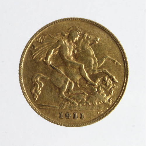 84 - Half Sovereign 1911 VF (David Fayers Collection)