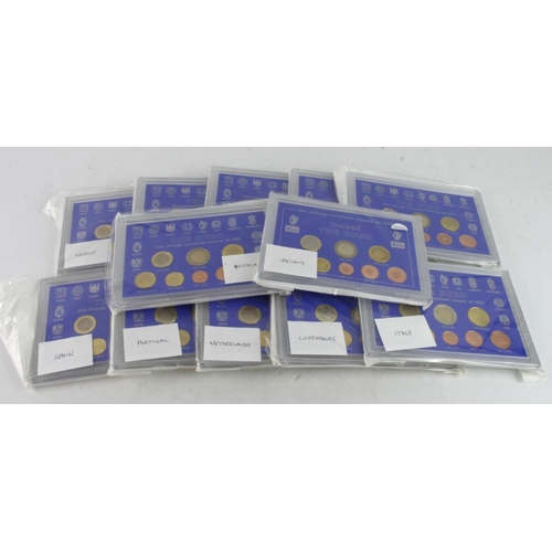 887 - Euro Sets (12) 2002: Ireland, Italy, Luxembourg, Netherlands, Portugal, Spain, Austria, Belgium, Fin... 