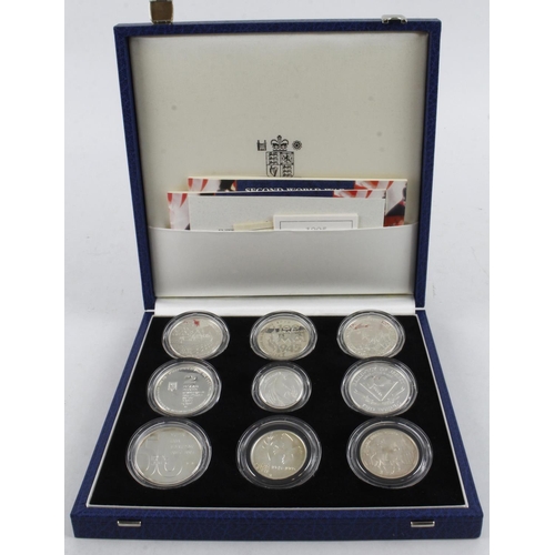 907 - GB and World. The nine coin set 