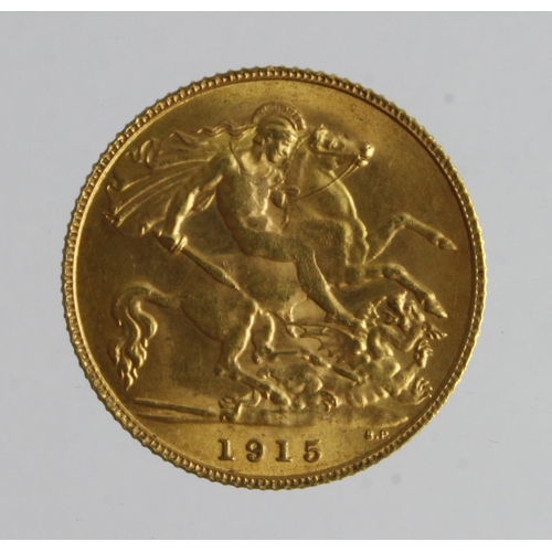 96 - Half Sovereign 1915, S.4006, EF (David Fayers Collection)
