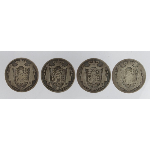 960 - GB Halfcrowns (4) All William IV. Fair - VG