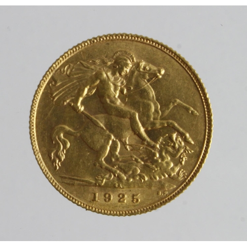 97 - Half Sovereign 1925 SA, S.4010, EF, light marks. (David Fayers Collection)