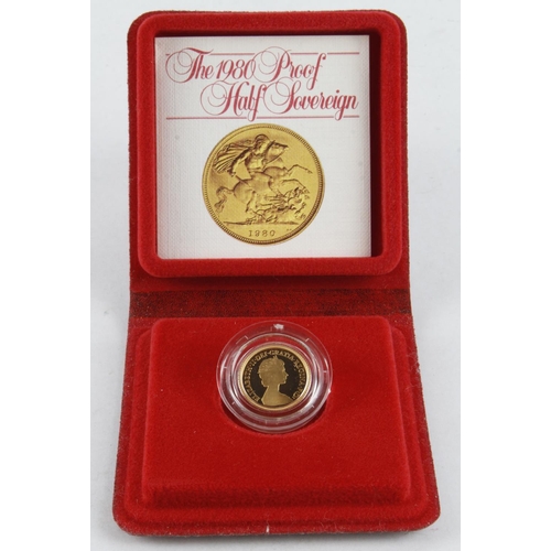 98 - Half Sovereign 1980 Proof FDC boxed as issued
