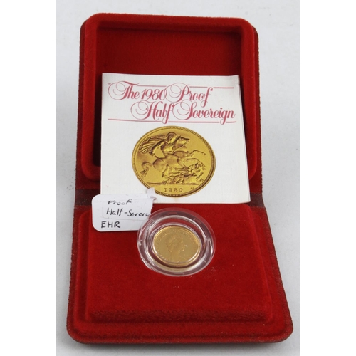 99 - Half Sovereign 1980 Proof FDC boxed as issued