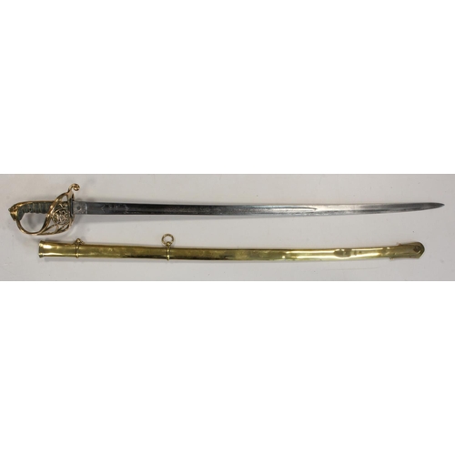 1 - 1854 pattern Sword by Wilkinson, blade numbered '8098' (dates sword to January 1857), ricasso marked... 