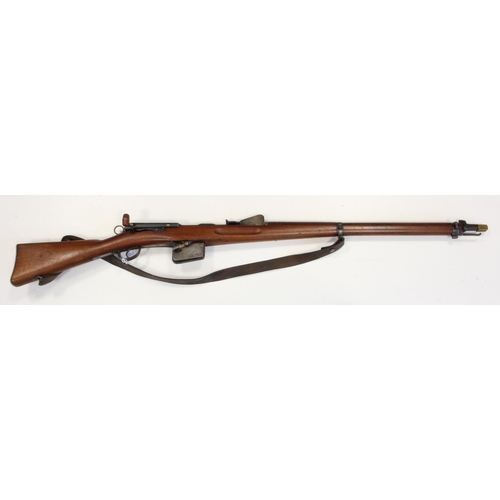 102 - Swiss 7.5 x 53.5mm schmidt ruben model 1889 service rifle, early 20th century straight-pull bolt-act... 