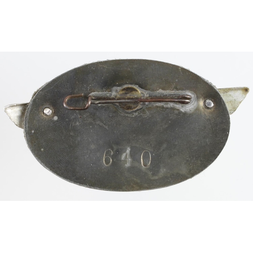 1030 - German Norweigian Occupation badge, numbered 640.