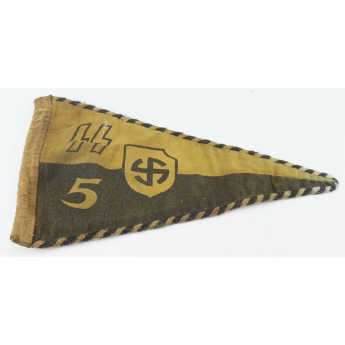 1060 - German SS Car Pennant, service wear.