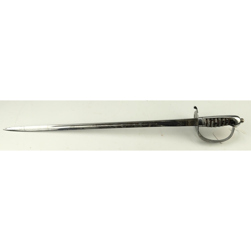 109 - Sword scarce early 20th century child’s made by Wilkinson London with engraved blade GRV cypher and ... 