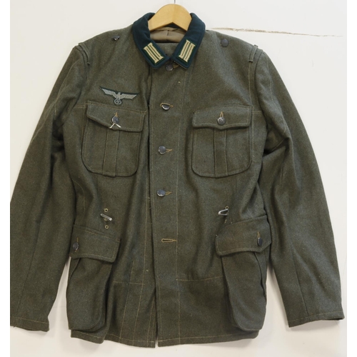 1099 - German WW2 army soldiers service jacket and trousers.