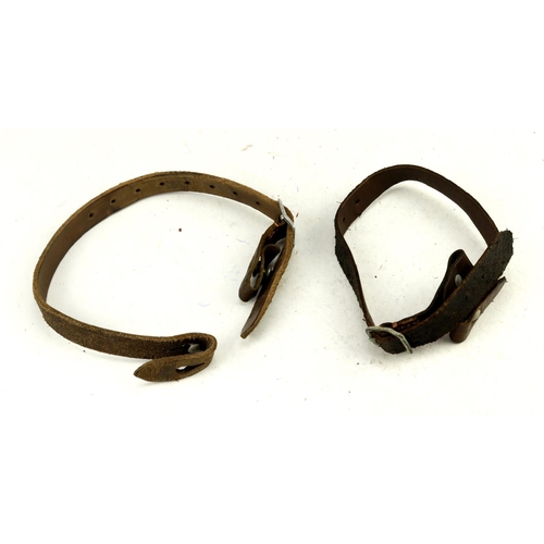 1102 - German WW2 helmet chin straps two very good replacements.