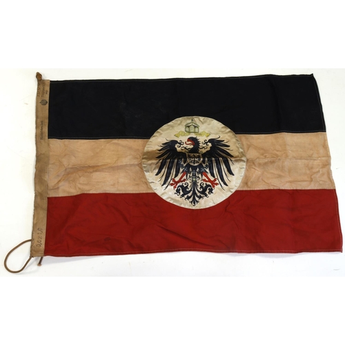 1120 - Imperial German Colonial flag, Togoland 1914, service wear, 5 feet long.