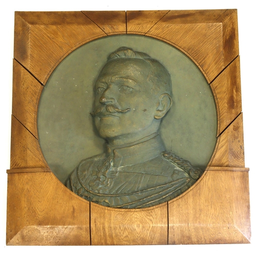 1121 - Imperial German interest - a very large and heavy contemporary plaque of Kaiser Wilhelm II  (25.5