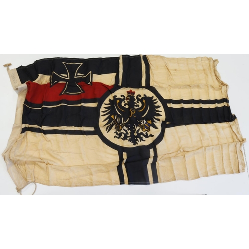 1126 - Imperial German War flag, printed, issue stamped, service wear.