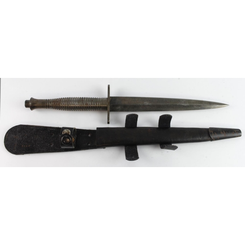 28 - Commando dagger, a modern Fairbairn & Sykes dagger complete with scabbard.