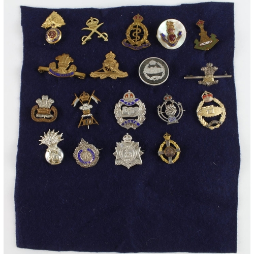 382 - Sweetheart badge collection - incl silver hallmarked, enamel, gilt, etc  (18)