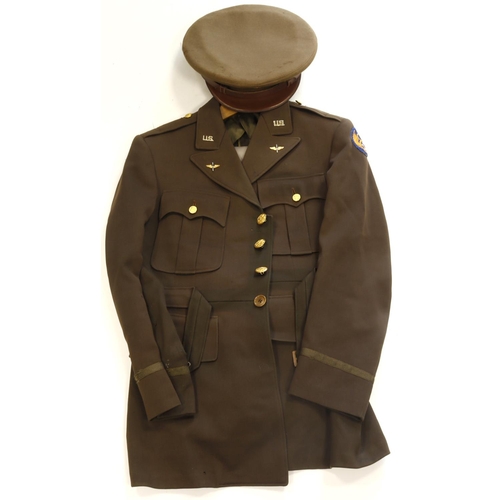 393 - US WW2 8th Air Force officers’ uniform with jacket complete with its correct insignia trousers and h... 