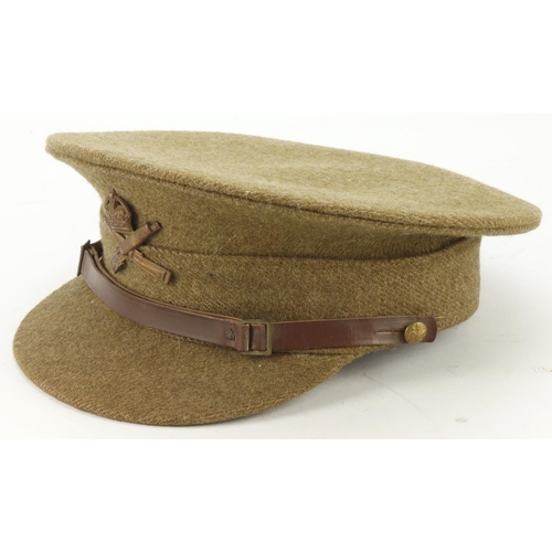 404 - WW1 / post-war service dress Cap with MGC badge