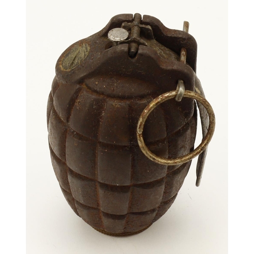 429 - WW1 Millis no. 5 MKI hand grenade with 1916 dated base plug deactivated.