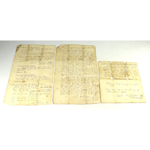 456 - WW1 scarce original court-martial documents to 17041 Pte Caperton 7th Wilshire Reg (on the 10th 11th... 