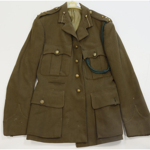 491 - WW2 Ox & Bucks LI officers uniforms service jacket, named to G P Bacon dated 19-5-1942 with his 1947... 