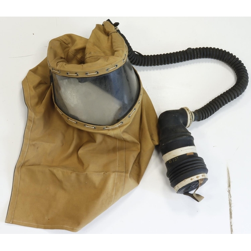 503 - WW2 very scarce hospital patients gas mask dated 1943 in excellent condition.