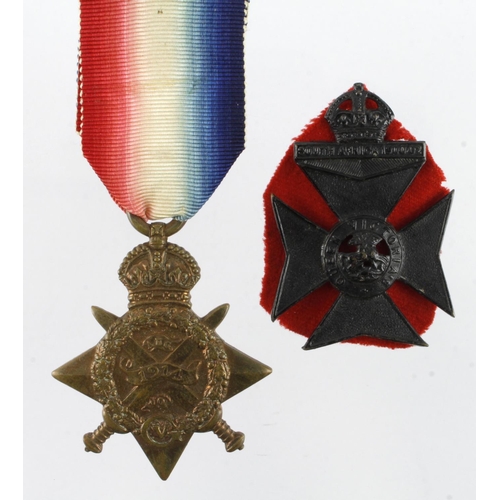 506 - 1914 Star (533 L.Sjt W W Crosthwaite 9/Lond R) entitled to Clasp & Rosette. Born Stanwix, Carlisle. ... 