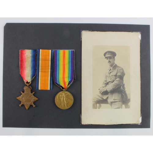 515 - 1915 Star and Victory Medal (L-12023 B.Q.M.Sjt H Milner RFA) commissioned 28/8/1917, lived Wakefield... 