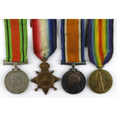 530 - 1915 Star Trio (200397 Pte A Marsh York & Lanc R) served 1/5th Bn, plus Defence Medal and some origi... 