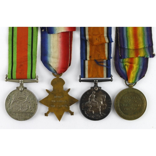 530 - 1915 Star Trio (200397 Pte A Marsh York & Lanc R) served 1/5th Bn, plus Defence Medal and some origi... 