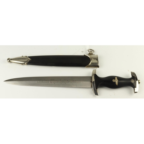 54 - German SS Dagger, RZM M7/36 marked blade, usual motto.