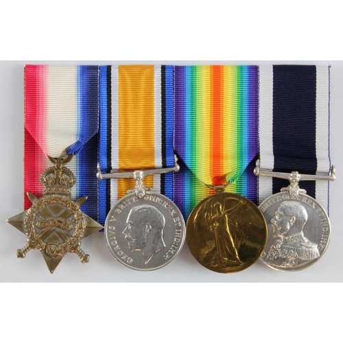 557 - 1915 Star Trio to 284152 J Goddard STR 1CL RN with Naval LSGC Medal HMS Research. With some research