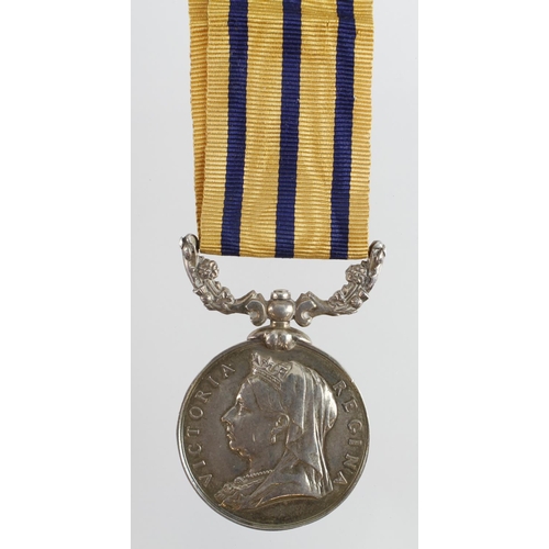 593 - British South Africa Company medal, reverse Matabeleland 1893, name very neatly removed.