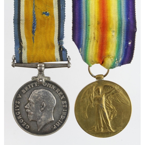 608 - BWM & Victory Medal (22651 Sgt A E Limmer Suffolks)