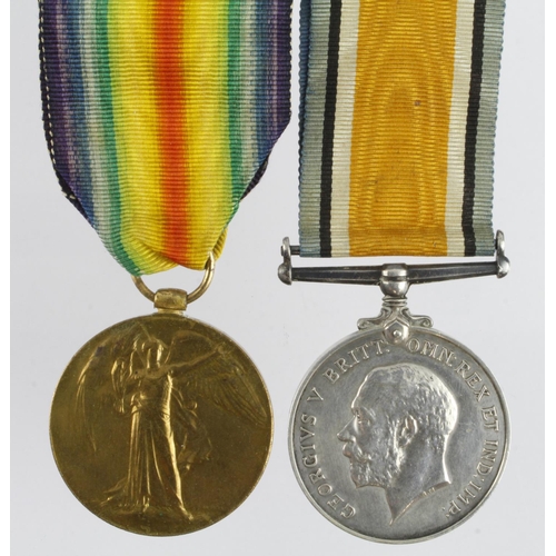 610 - BWM & Victory Medal (2439 Pte A H Sparrow Suffolks) served 4th Bn