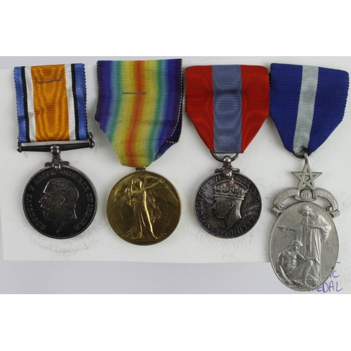 621 - BWM & Victory Medal (6505 Pte T E Pratt 15-London R) Imperial Service Medal (Thomas Edward Pratt) an... 