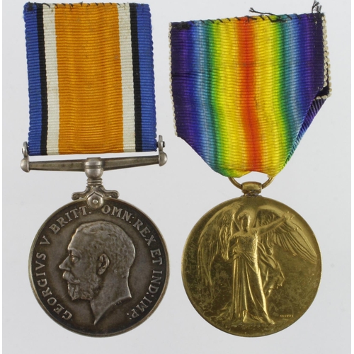 623 - BWM & Victory Medal (794 Gnr W Perfect RA) missing 1915 Star. Born Norwich