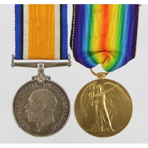 643 - BWM & Victory medals with original service documents to G-67798 Pte L E Wood the Queens Reg.