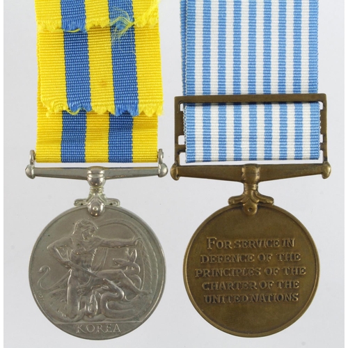 760 - Korea Medal QE2 (4446200 S/Sgt O G Godfrey REME) and UN Korea Medal  (2)