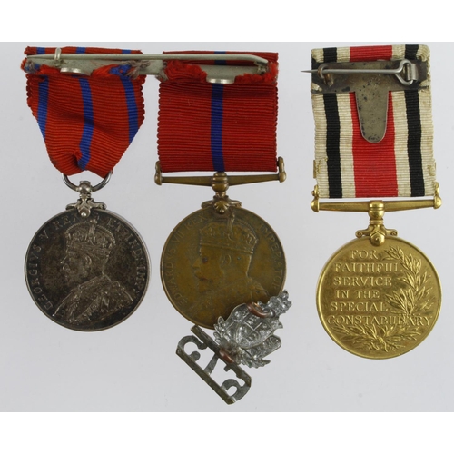 773 - Metropolitan Police Coronation Medals 1902 (P C W.Latter K.Div) and 1911 (P C W.Latter). With a GV c... 