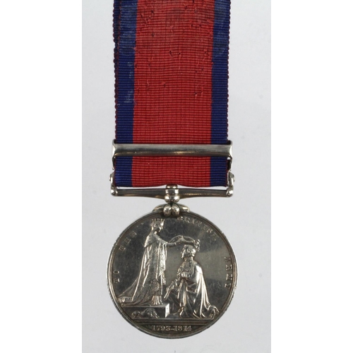 774 - Military General Service Medal 1848 with bars Pyreness / Toulouse (J. Cheek, Corporal, 11th Foot) fr... 