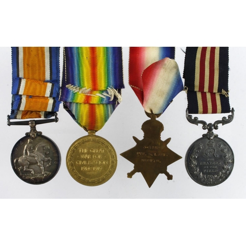 778 - Military Medal GV (8112 Pte G Lark 1/Norfolk Regt) 1915 Star Trio (3-8112 Pte G Lark Norfolk R). MM ... 