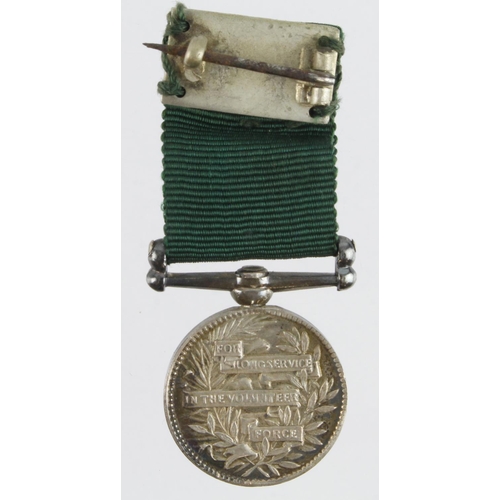 786 - Miniature Medal - QV Volunteer Force Long Service Medal. Nice early medal