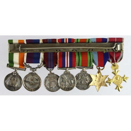 802 - Miniature Medal group - OBE (Mily), 1939-45 Star, Defence & War Medals, 1953 Coronation Medal, GVI R... 