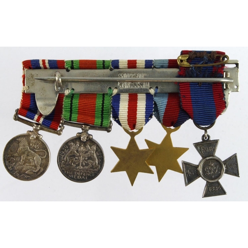 805 - Miniature Medal group - RRC 2nd Class, 1939-45 Star, F & G Star, Defence & War Medal, attributed to ... 