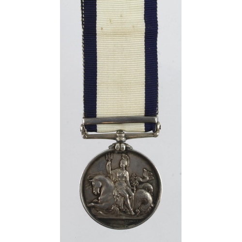 829 - Naval General Service Medal 1848 with Syria clasp (Chas Saunderson) a Gunroom Steward Pique. Ex Glen... 