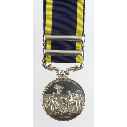 845 - Punjab Medal 1849 with bars Chilianwala / Goojerat named (T Slade, 9th Lancers) confirmed to roll (D... 