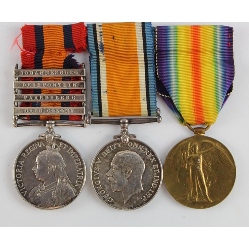 860 - QSA with bars CC/Paar/Drie/Jo named DRMR R Hunter Gordon Highrs. BWM & Victory Medal to 455014 Pte R... 