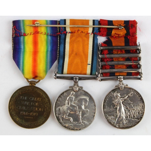 860 - QSA with bars CC/Paar/Drie/Jo named DRMR R Hunter Gordon Highrs. BWM & Victory Medal to 455014 Pte R... 