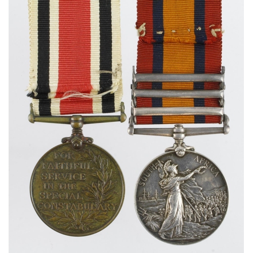 861 - QSA with bars CC/Paart/Joh (1830 Sgt G W Oakes 2/Linc Regt) and GV (Crowned) Special Constabulary Me... 